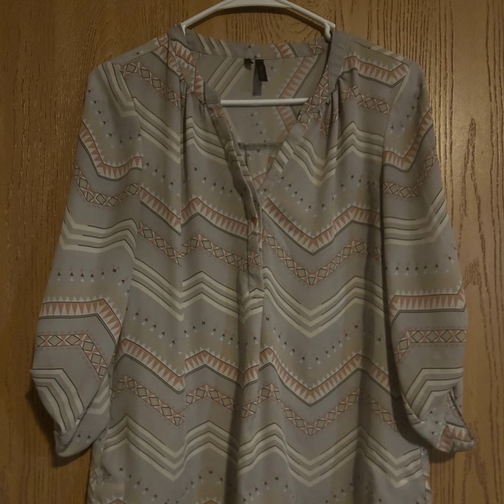 Sheer 3/4 Sleeve Blouses